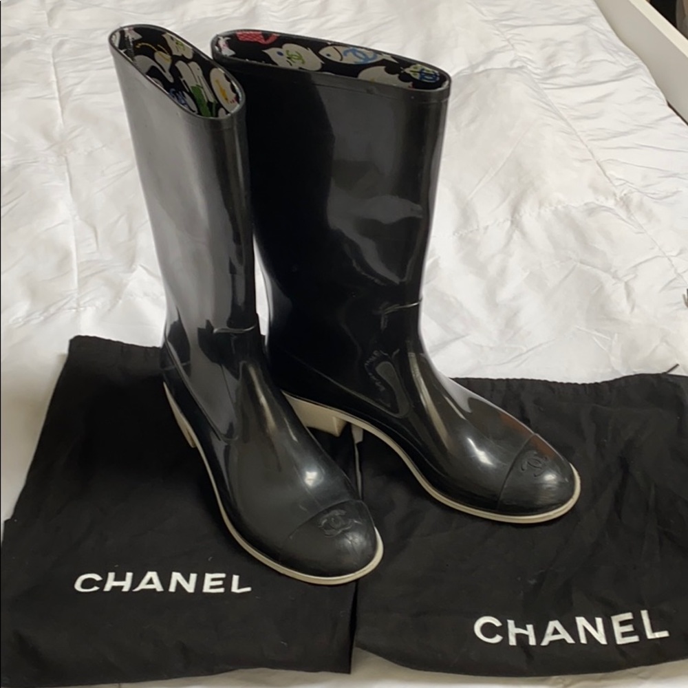 Chanel Rain Boots
